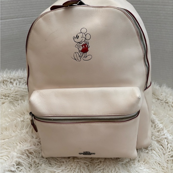 coach disney collection backpack x Keith Haring Mickey Mouse in Black & White Sam Essex Fashion House Disney x Coach Leather Backpack